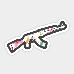 Hawaiian Gun Lover Firearm Tropical Beach Lover Aloha Riffle Sticker